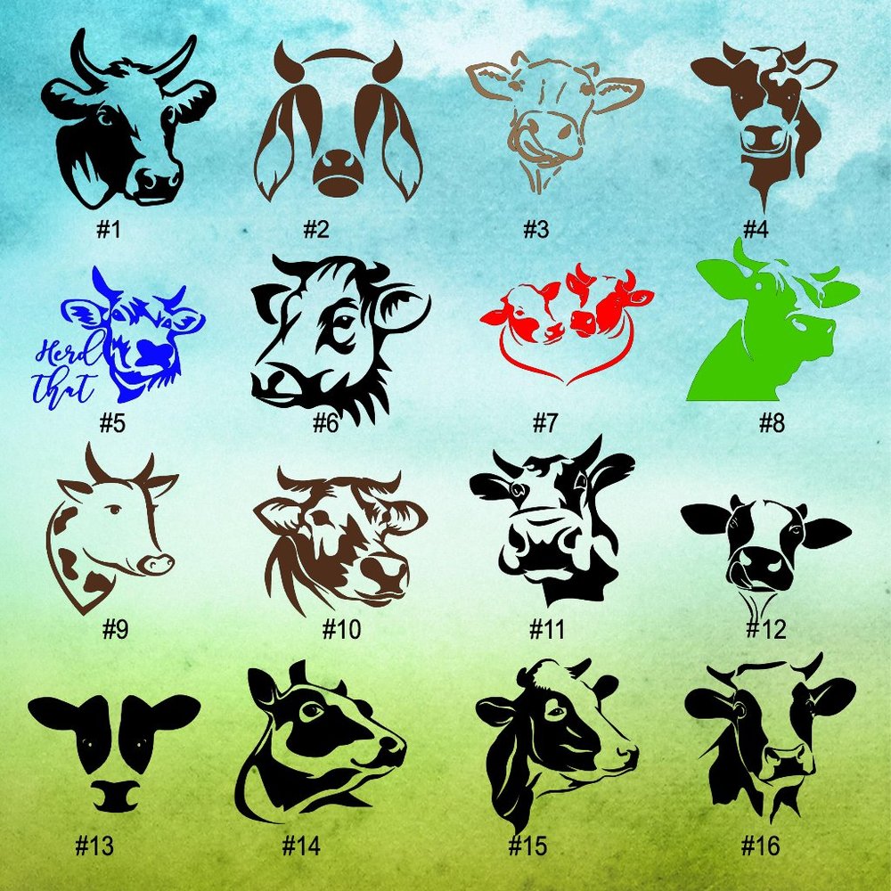COWS / HEIFER VINYL DECAL - 5-6"